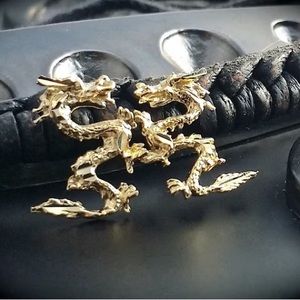 14k Solid Gold Chinese Dragon Earring
